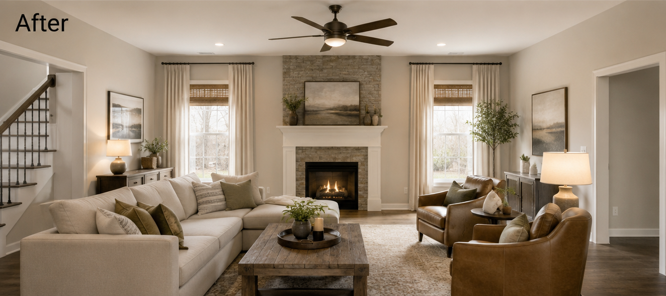 Industrial style living room